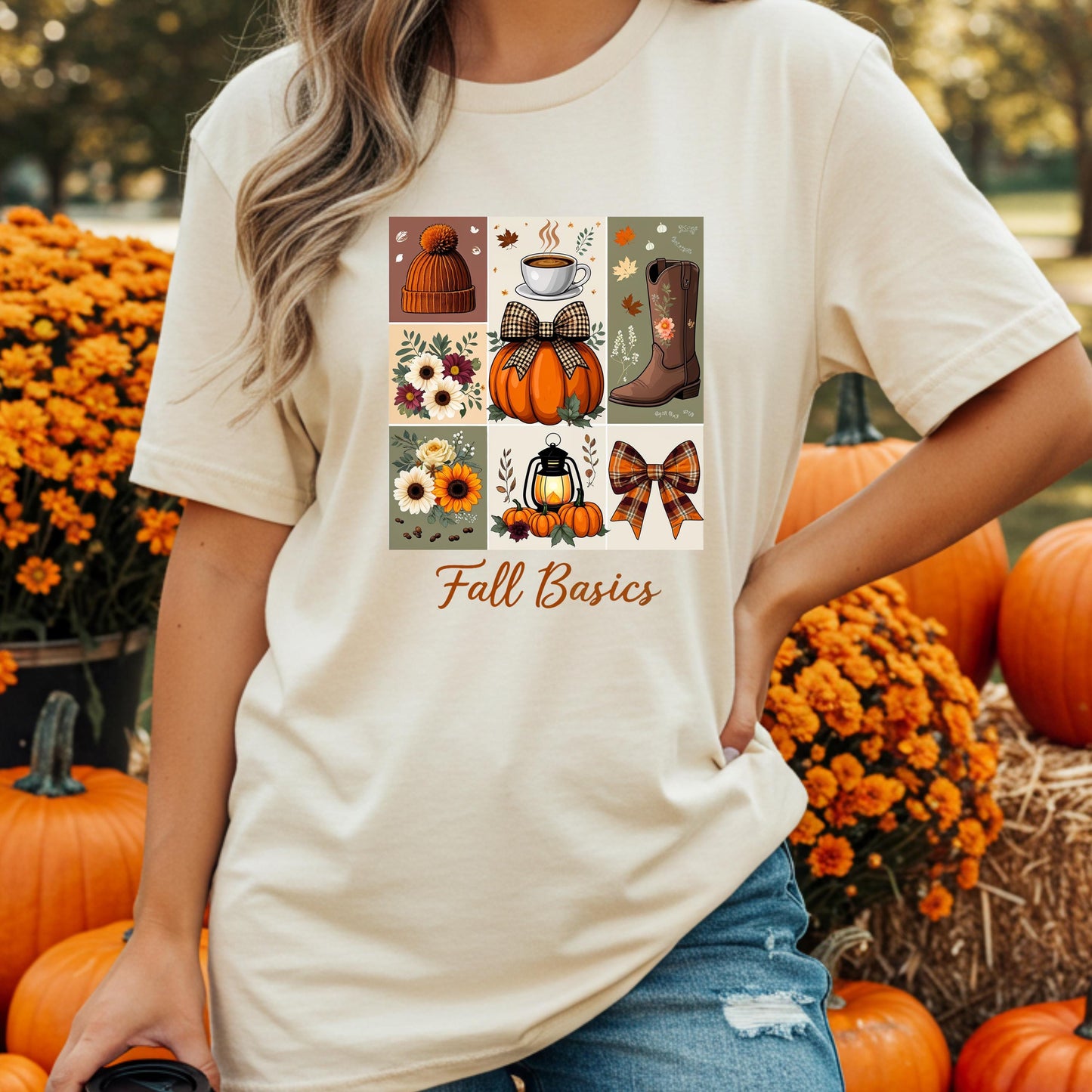 Fall Vibes T-Shirt – Cozy Autumn Pumpkin Tee | Comfort Colors Cotton Shirt