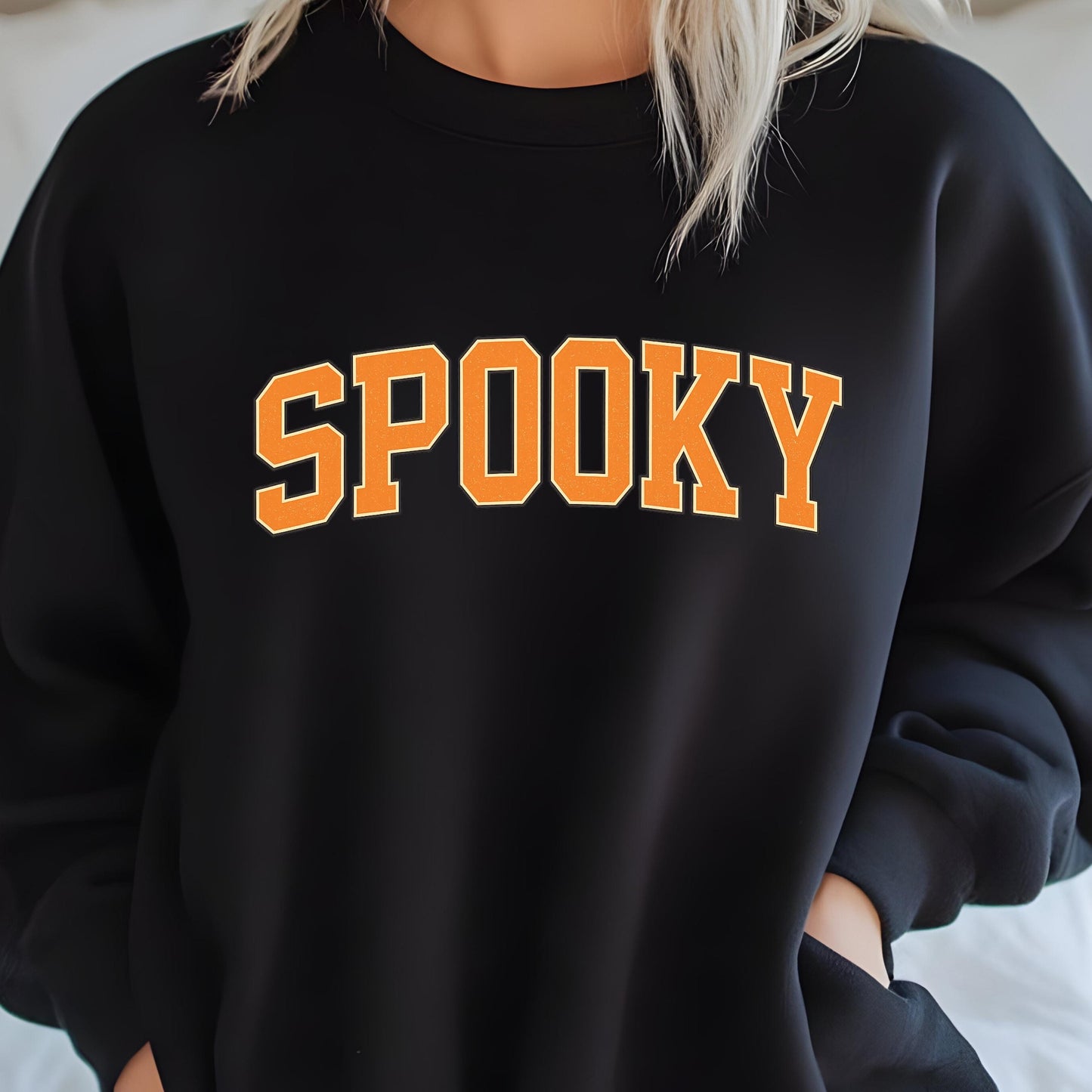 Vintage Halloween Sweatshirt - Cozy Retro Fall Crewneck | Distressed Letter Design