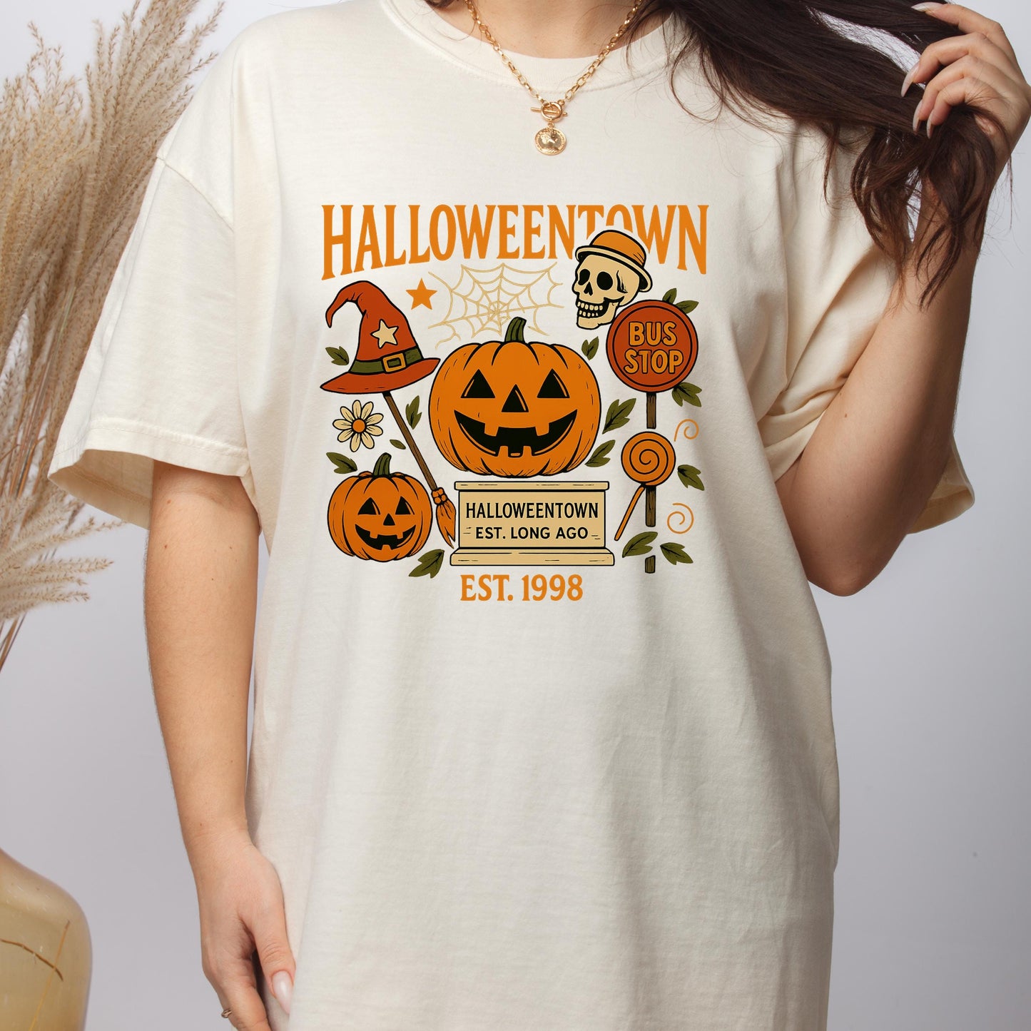 Vintage Halloween T-Shirt - Retro Pumpkin Shirt With Jack O Lantern Design