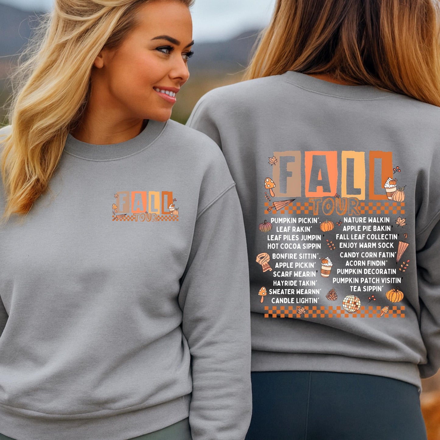 Fall Tour Sweatshirt - Retro Crewneck Pumpkin Spice Sweater | Cozy Autumn Wear