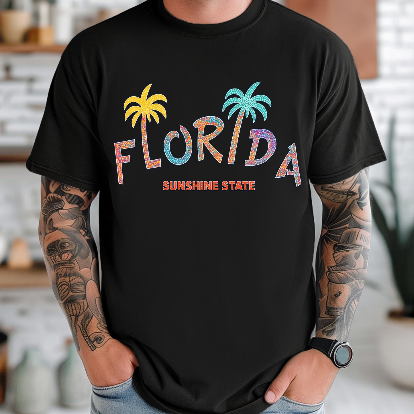 Florida Palm Tree T-Shirt: Retro Sunshine State Graphic Tee