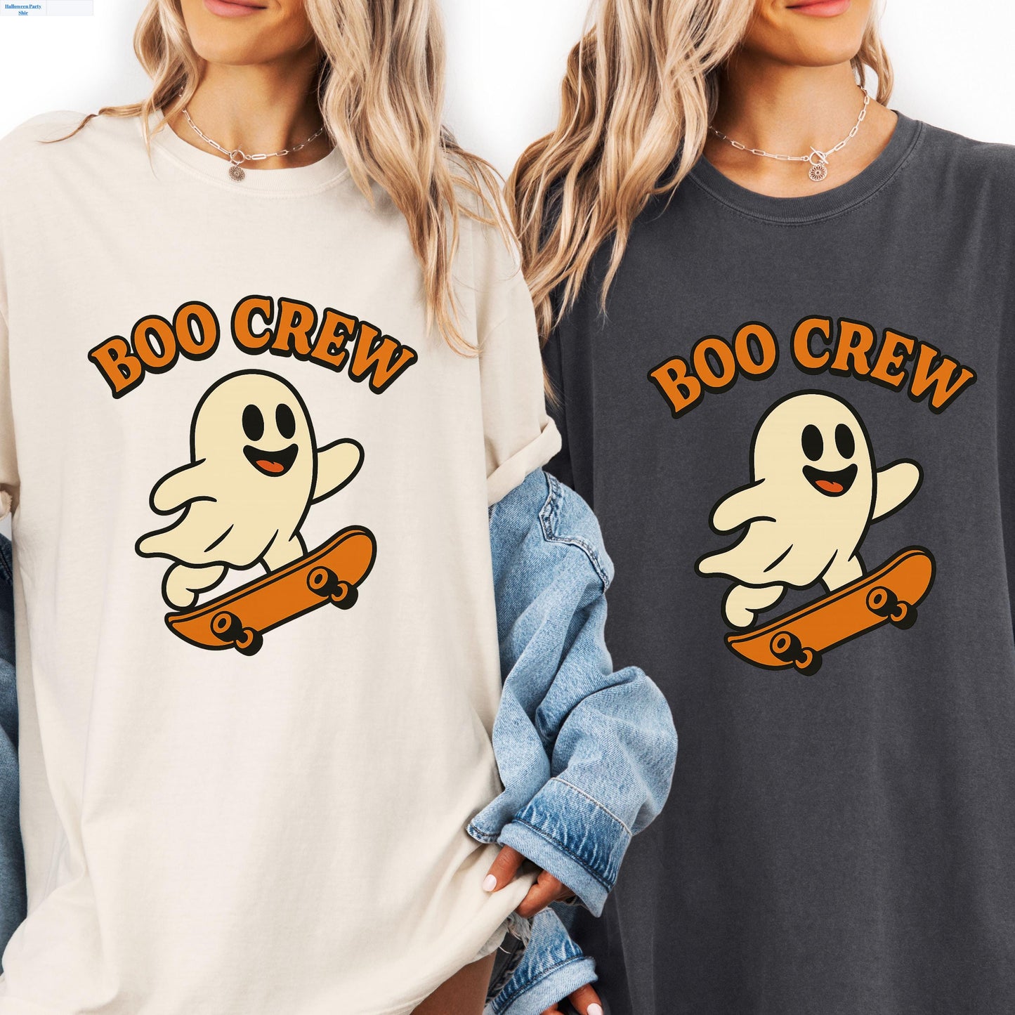 Ghost Skateboard T-Shirt – Retro Halloween Tee | Soft Cotton Shirt, Unisex Fit