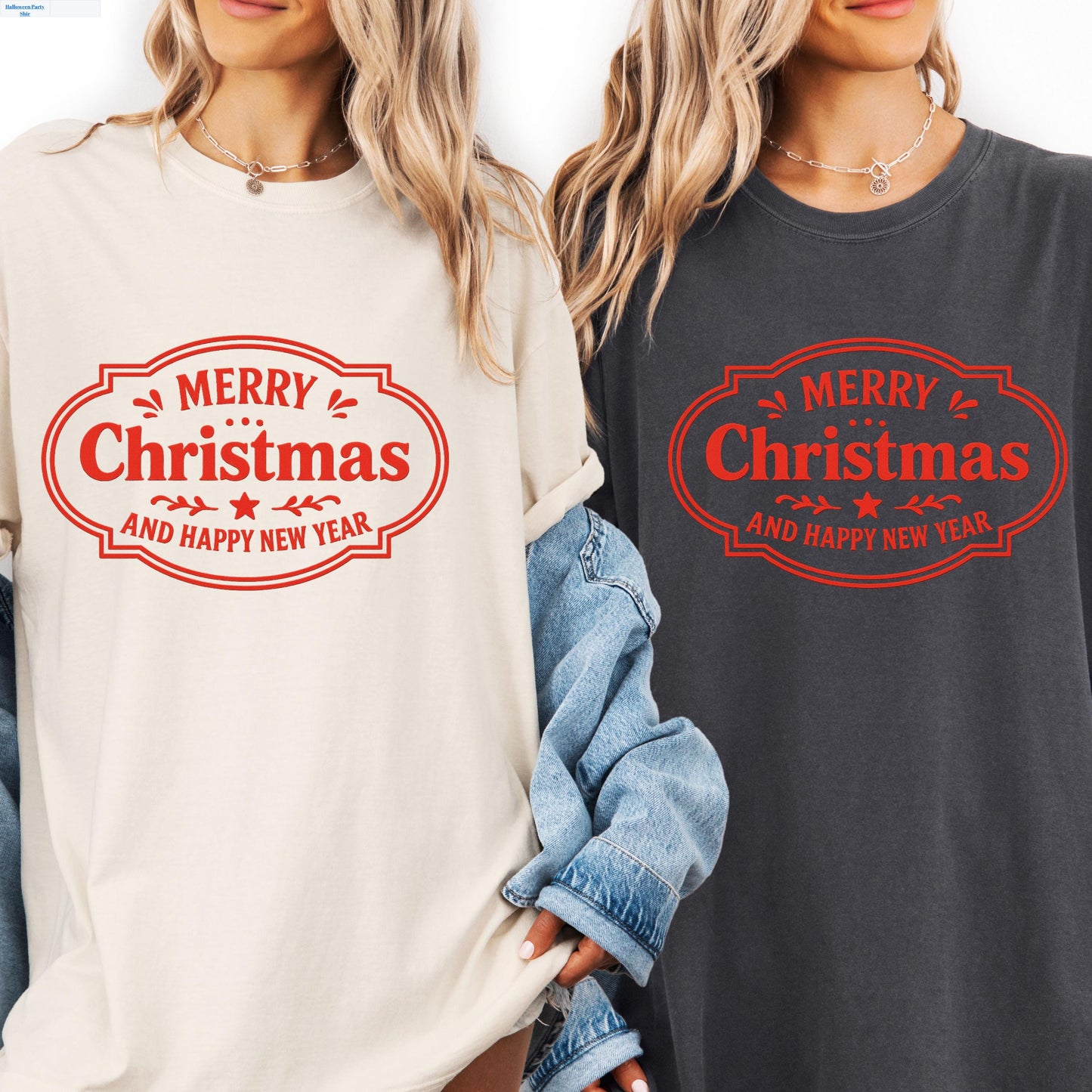 Retro Christmas Graphic T-Shirt: Comfort Colors Unisex Holiday Tee