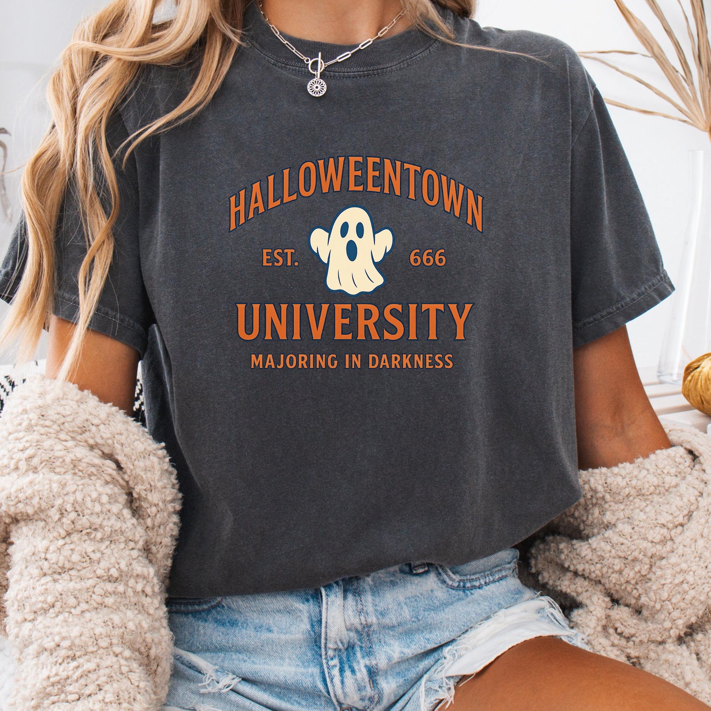 Halloween Ghost T-Shirt – Cute Ghost Graphic Unisex Cotton Shirt | Spooky Season Tee