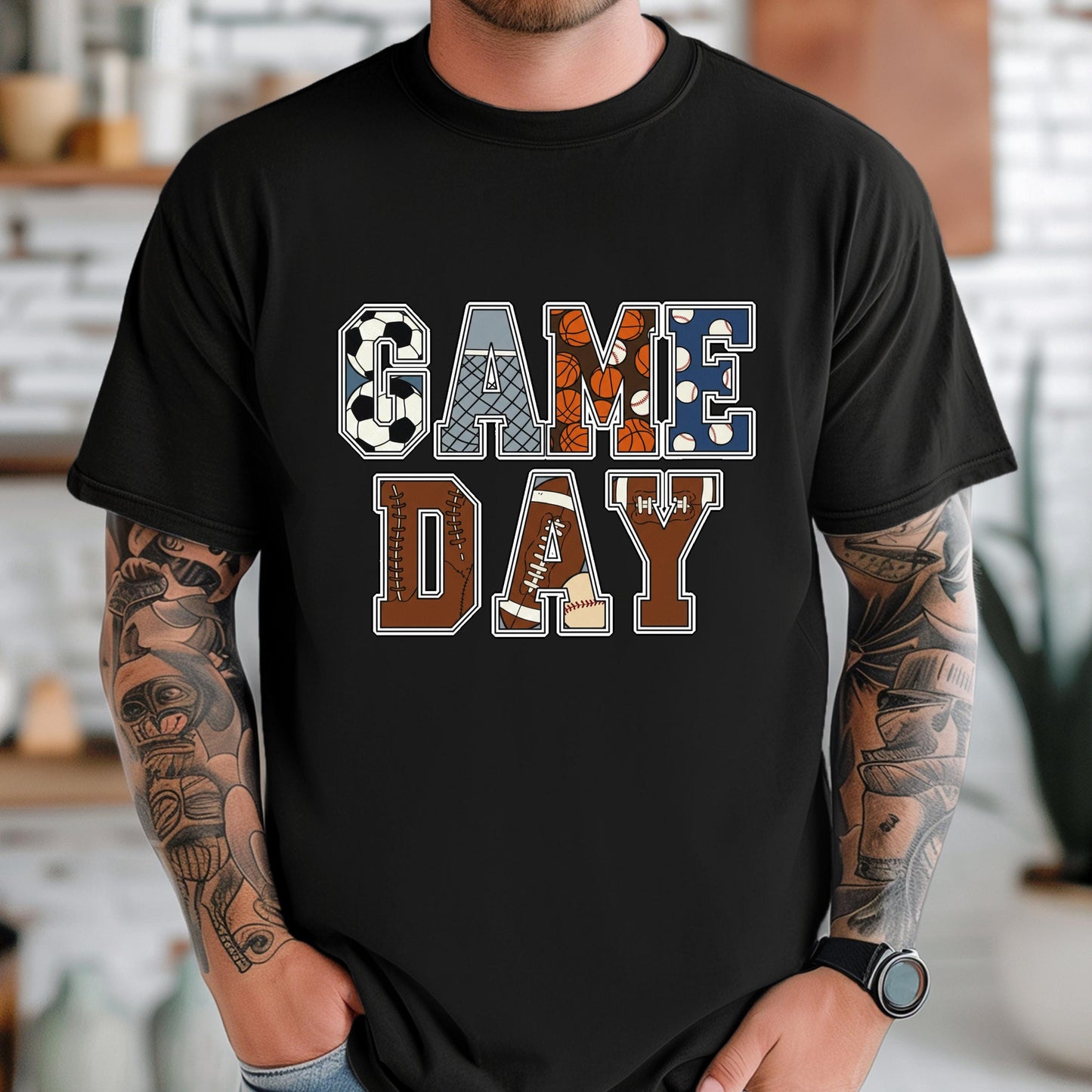 Game Day Sports Tee - Unisex Graphic Tee With Varsity Block Letters
