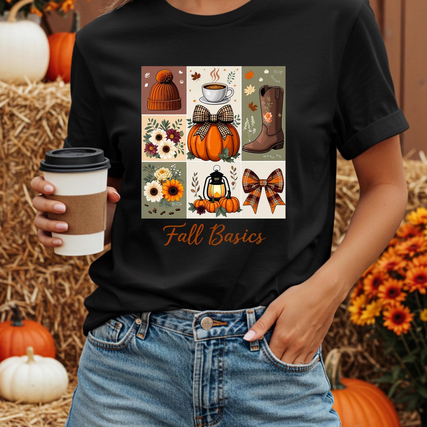 Fall Vibes T-Shirt – Cozy Autumn Pumpkin Tee | Comfort Colors Cotton Shirt