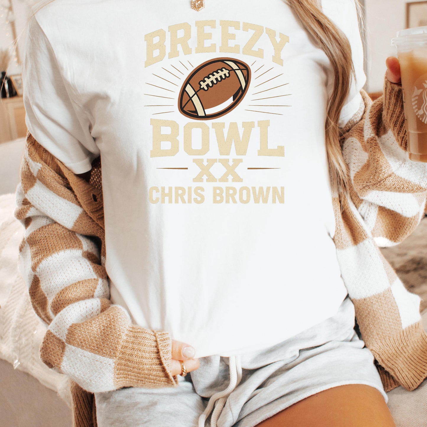 Breezy Bowl Tour Shirt - Chris Brown Tee | Vintage Football Graphic Tee