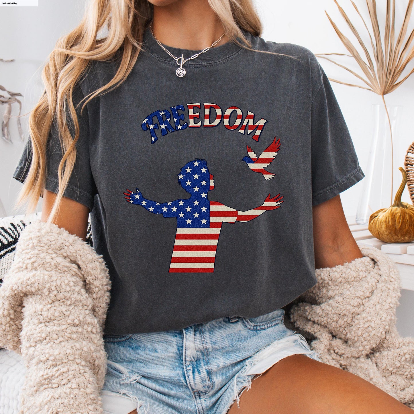 USA Flag T-Shirt - Patriotic Shirt With American Pride & Red White Blue Design