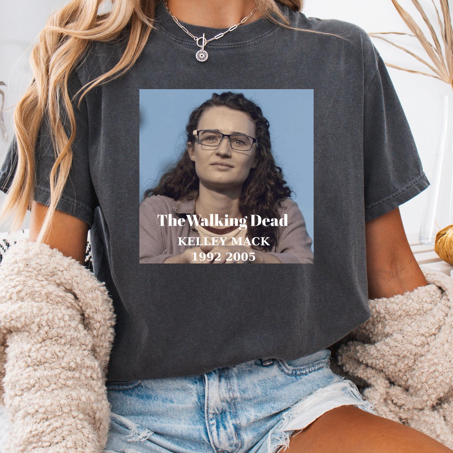 The Walking Dead T-Shirt – Kelley Mack Memorial Tribute Graphic Tee Cotton