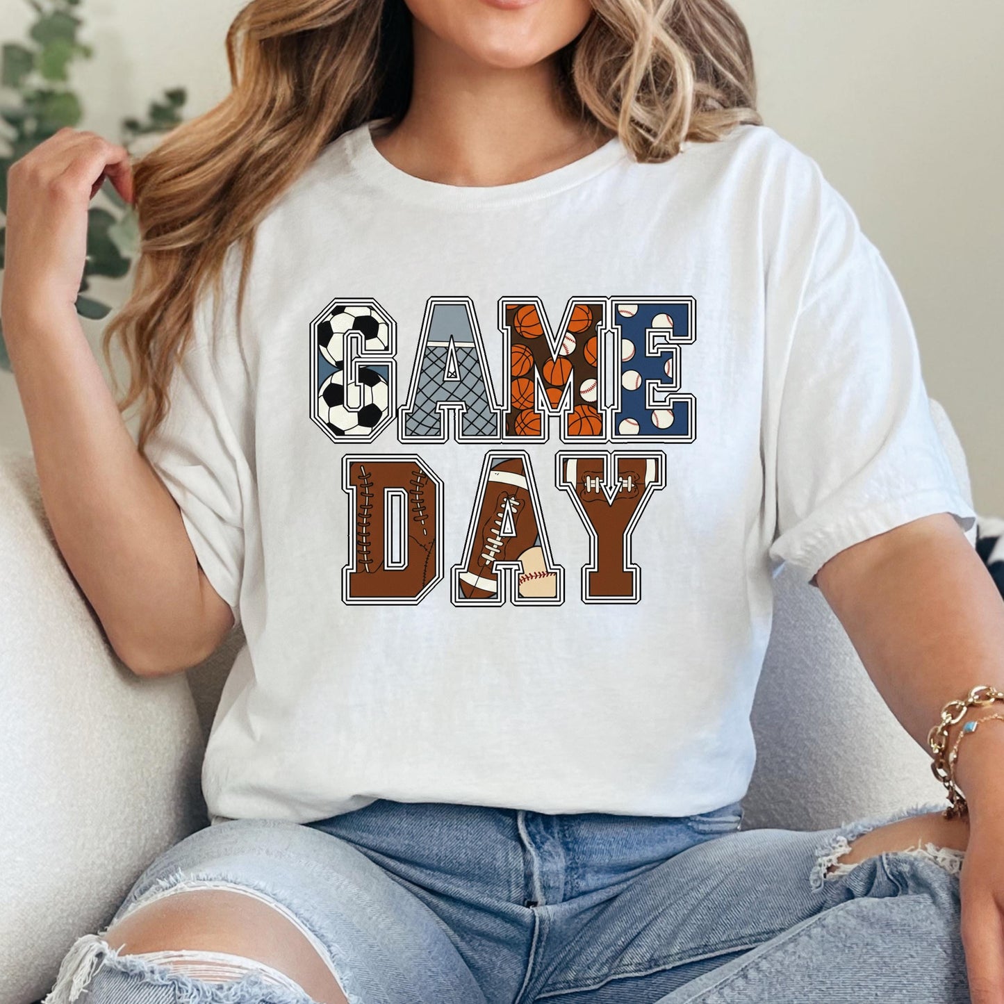 Game Day Sports Tee - Unisex Graphic Tee With Varsity Block Letters