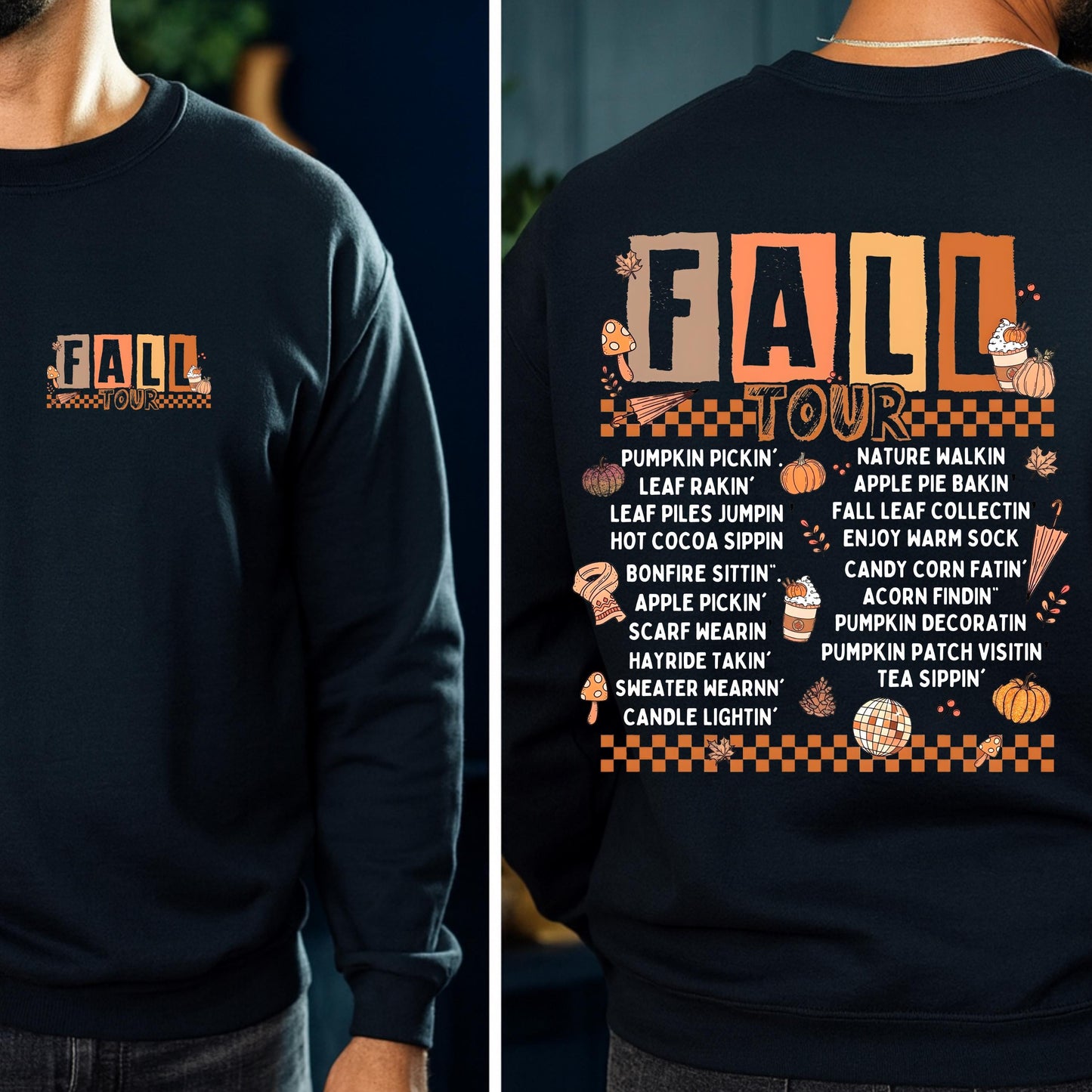 Fall Tour Sweatshirt - Retro Crewneck Pumpkin Spice Sweater | Cozy Autumn Wear