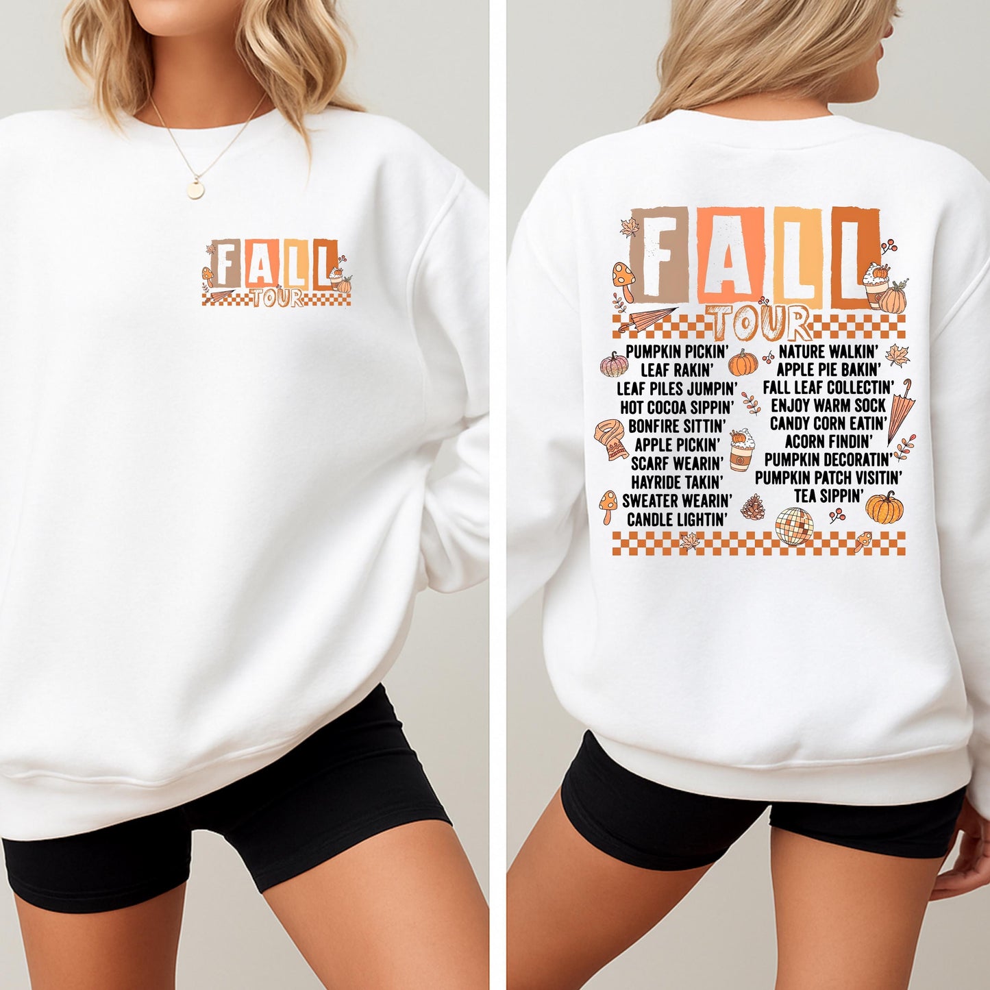 Fall Tour Sweatshirt - Retro Crewneck Pumpkin Spice Sweater | Cozy Autumn Wear
