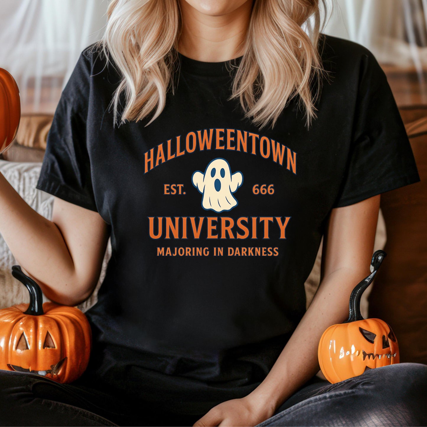 Halloween Ghost T-Shirt – Cute Ghost Graphic Unisex Cotton Shirt | Spooky Season Tee