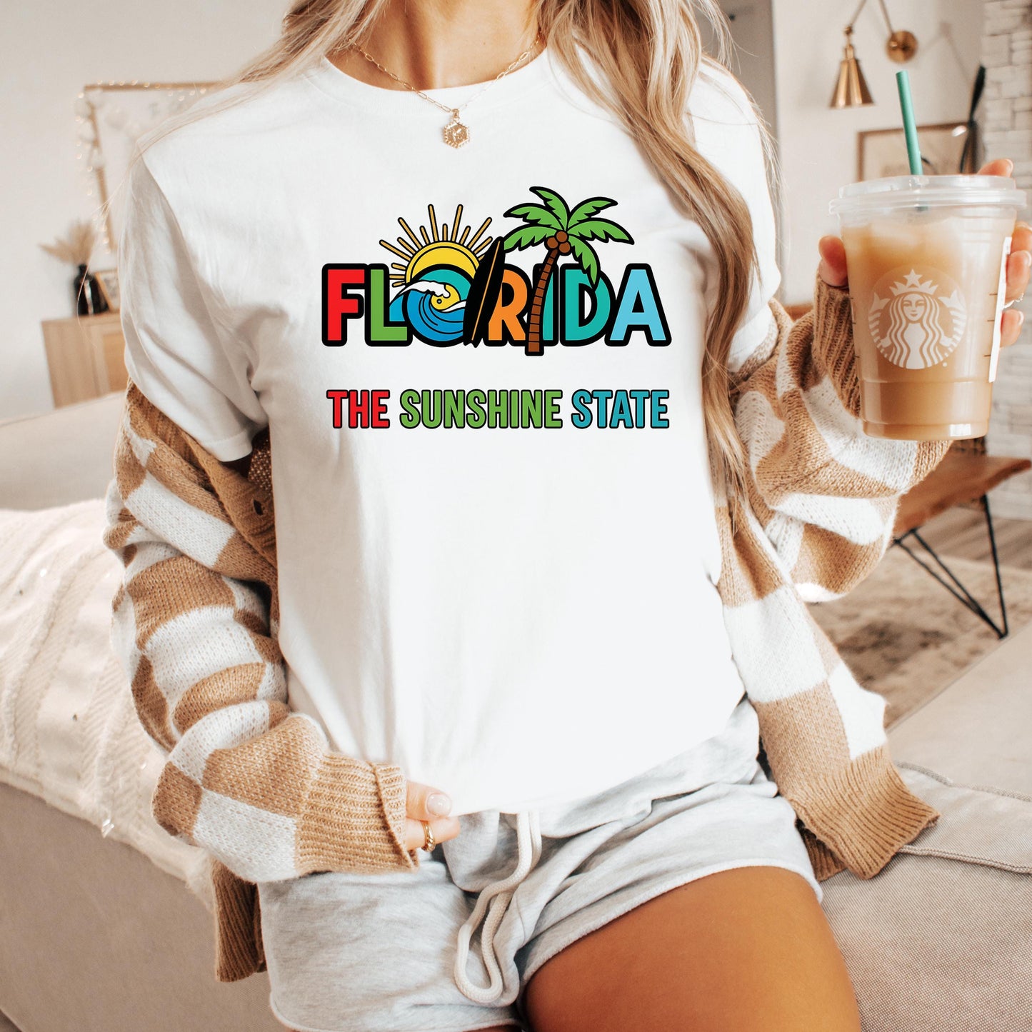 Florida Retro T-Shirt – Vibrant Sunshine State Shirt With Palm Tree Graphic