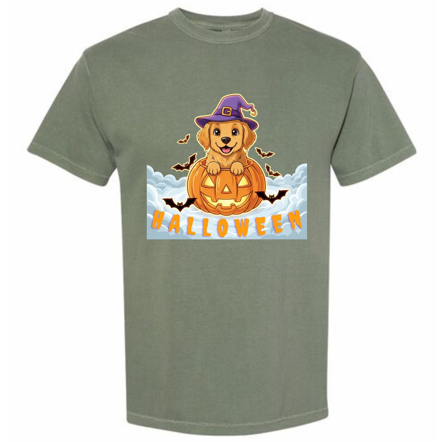 Halloween Puppy Sweatshirt – Cozy Pumpkin Dog Shirt Unisex Crewneck Pullover