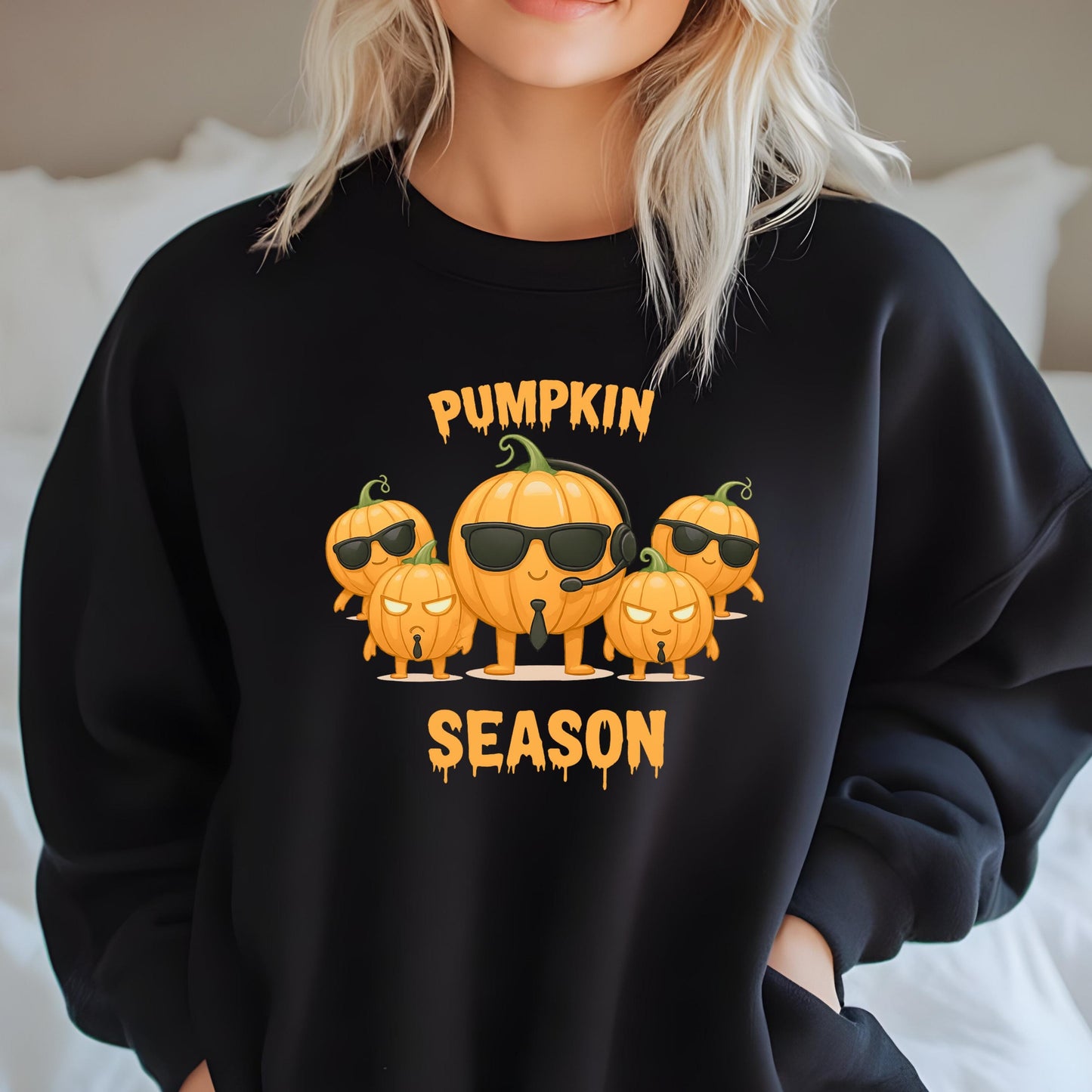 Pumpkin Season Sweatshirt – Cozy Autumn Pullover With Pumpkin Squad Graphic