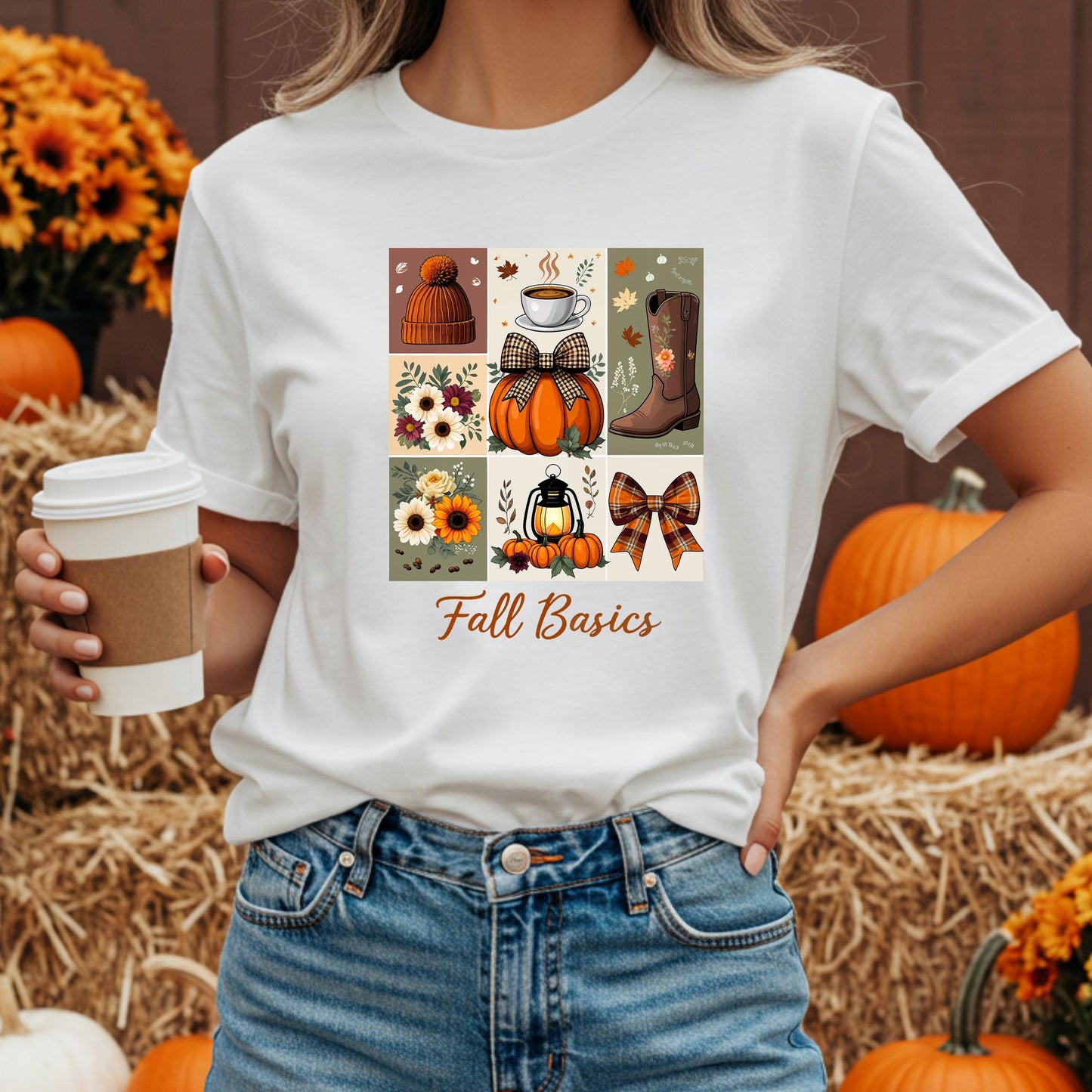 Fall Vibes T-Shirt – Cozy Autumn Pumpkin Tee | Comfort Colors Cotton Shirt
