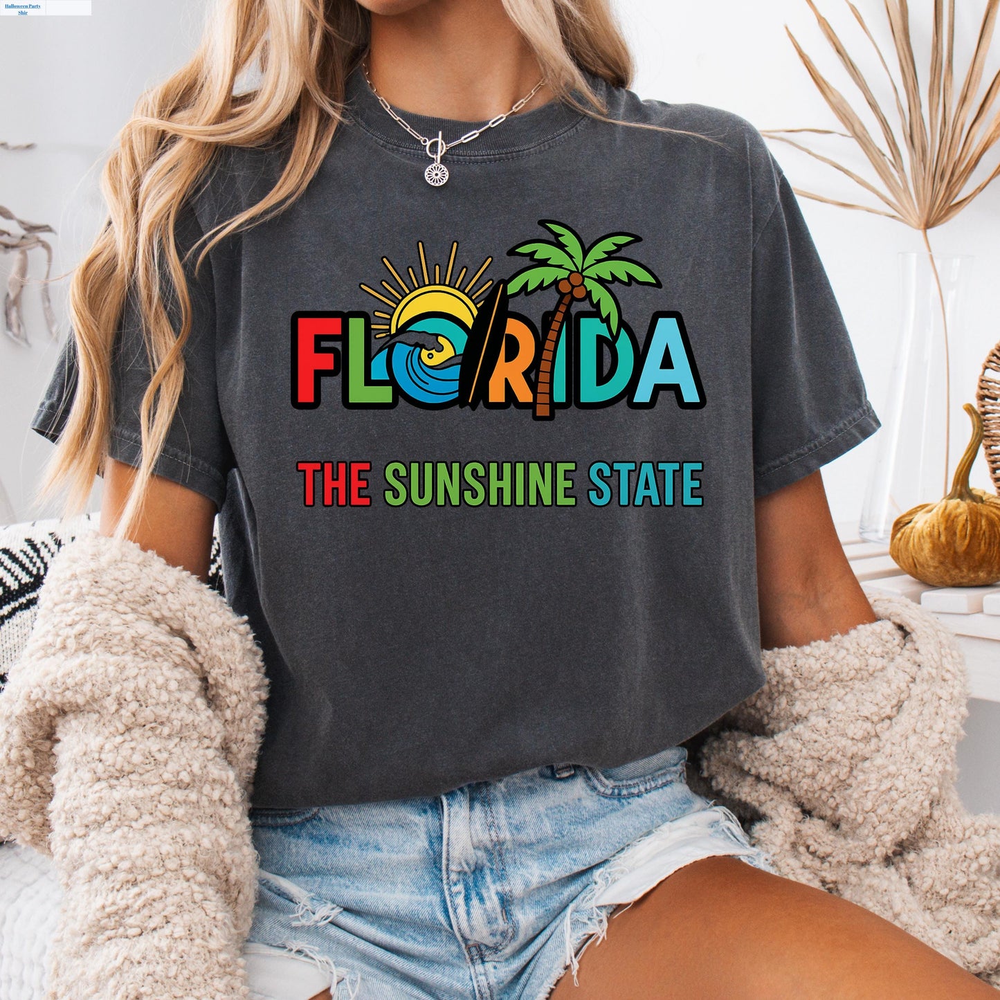 Florida Retro T-Shirt – Vibrant Sunshine State Shirt With Palm Tree Graphic