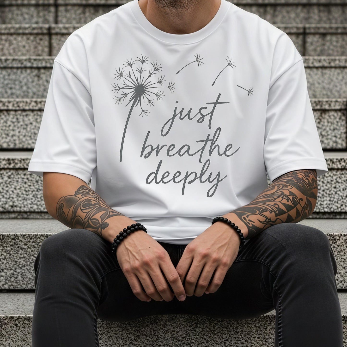 Cream Aesthetic Tee – Minimalist Calming Shirt With Light Neutral Quote