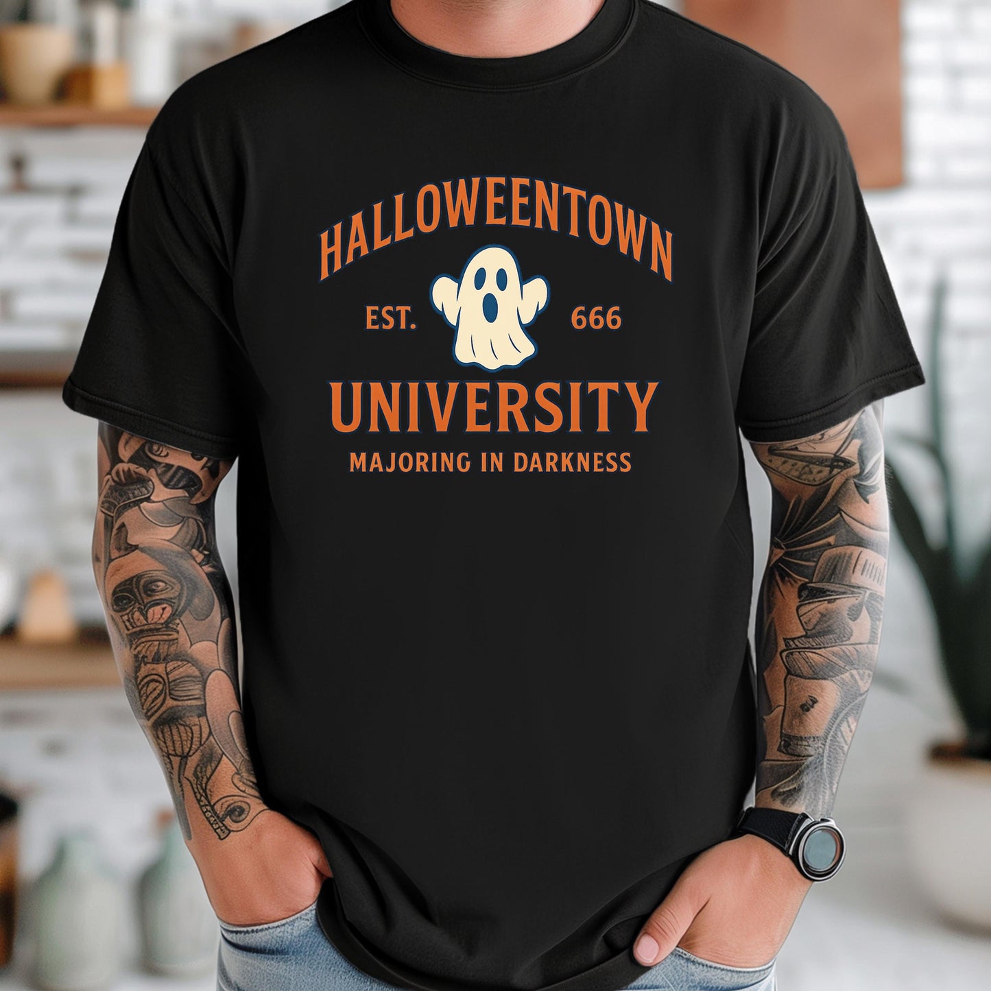 Halloween Ghost T-Shirt – Cute Ghost Graphic Unisex Cotton Shirt | Spooky Season Tee