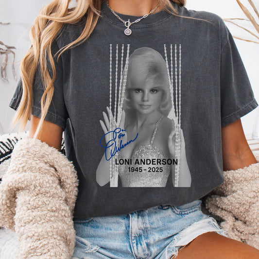 Loni Anderson Shirt – Vintage Hollywood Tee | Comfort Colors Memorial Graphic