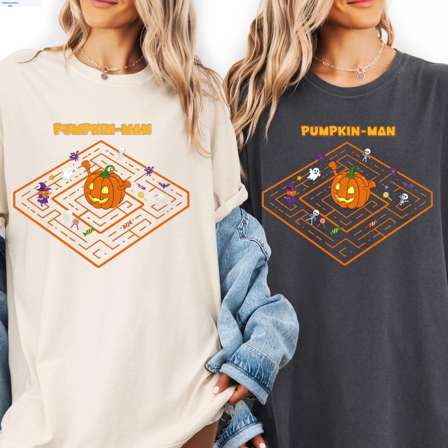 Pumpkin Man Halloween T-Shirt – Retro Gaming Shirt | Spooky Boys Tee