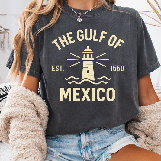 Gulf of Mexico T-Shirt – Vintage Lighthouse Tee | Comfort Colors Shirt