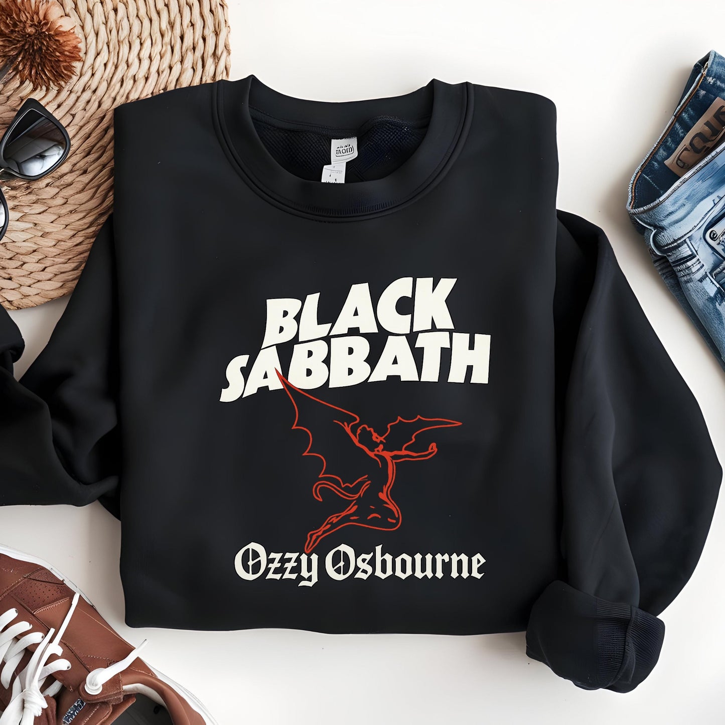 Black Sabbath Sweatshirt - Vintage Rock Hoodie With Ozzy Osbourne Devil Graphic