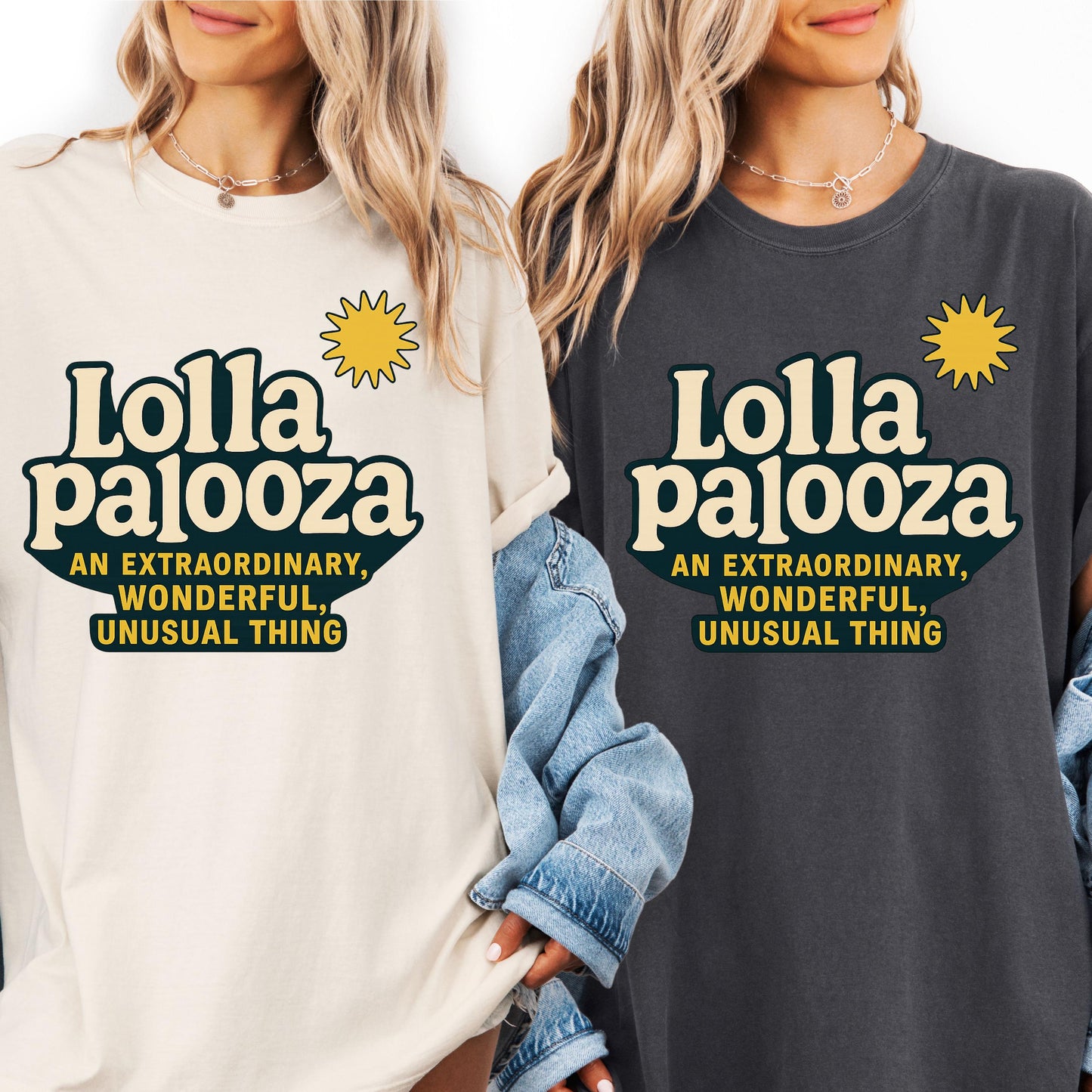 Lollapalooza Graphic Tee – Retro Festival Music Shirt | Vintage Typography T-Shirt