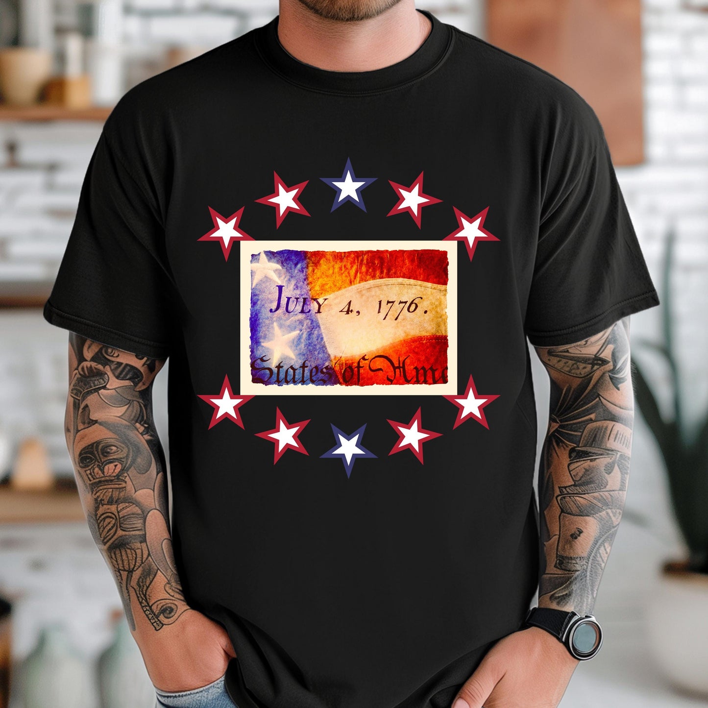 Independence Day Shirt – Vintage July 4th American Flag Tee | Patriotic Cotton