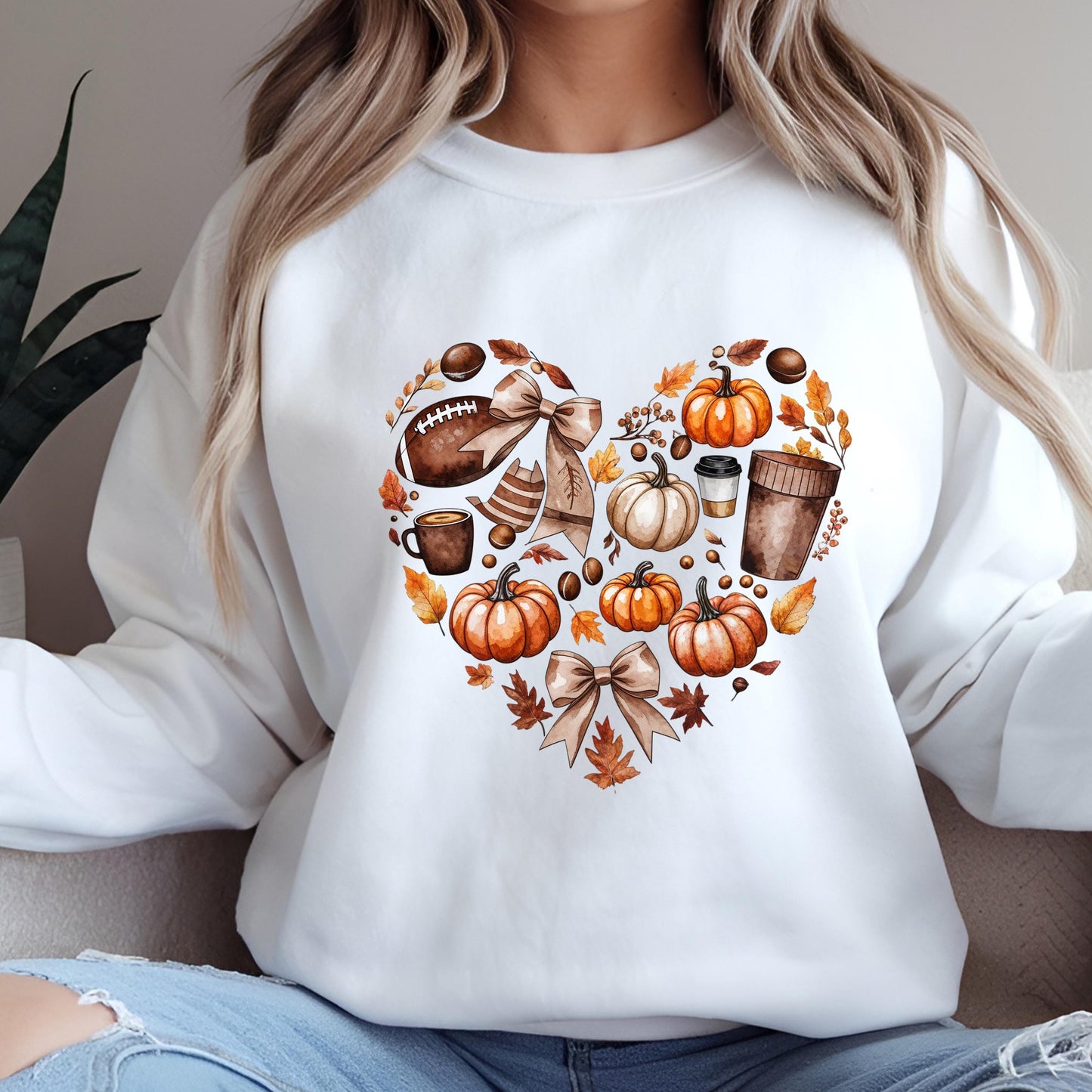 Pumpkin Spice Sweatshirt - Cozy Fall Crewneck | Soft Cotton Blend Pullover