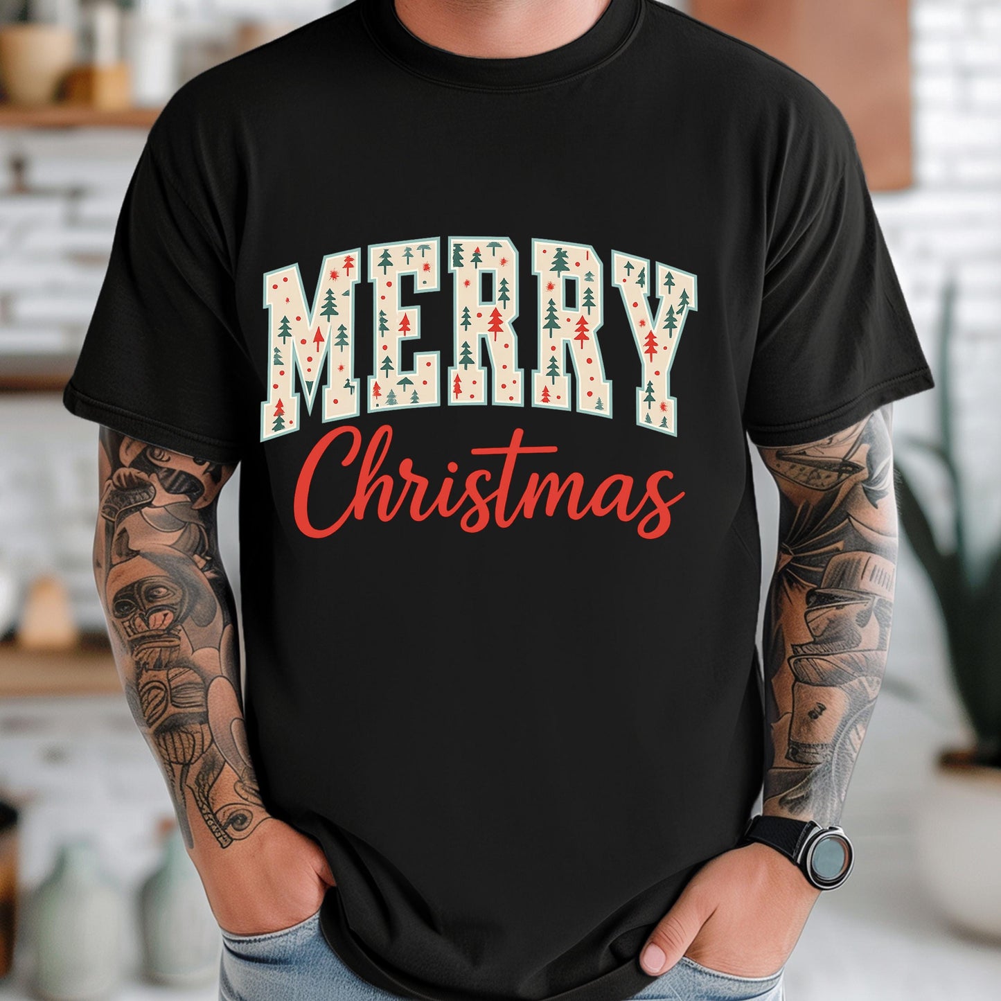 Retro Christmas T-Shirt – Cozy Christmas Tree Tee | Unisex Holiday Shirt