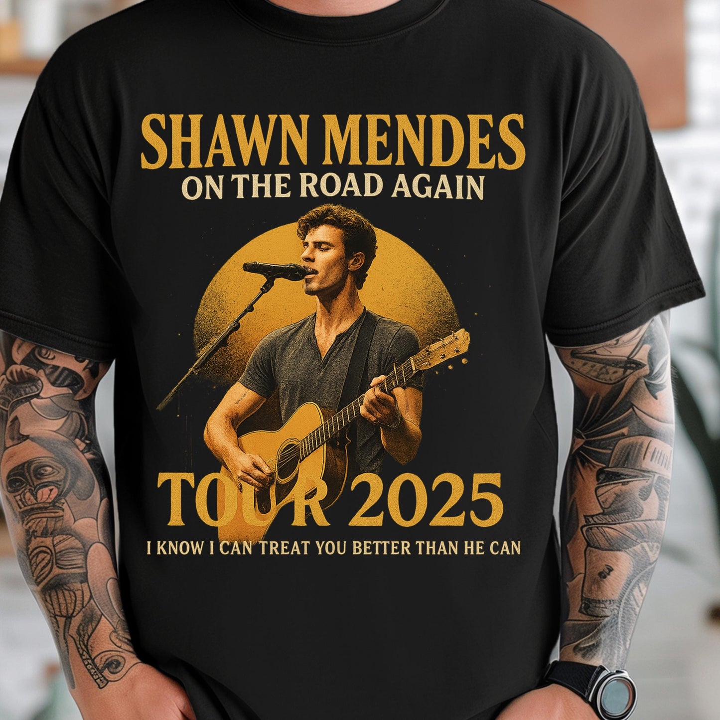 Shawn Mendes Tour Shirt - 2025 Concert Fan Tee | Lyric Print, Soft Cotton