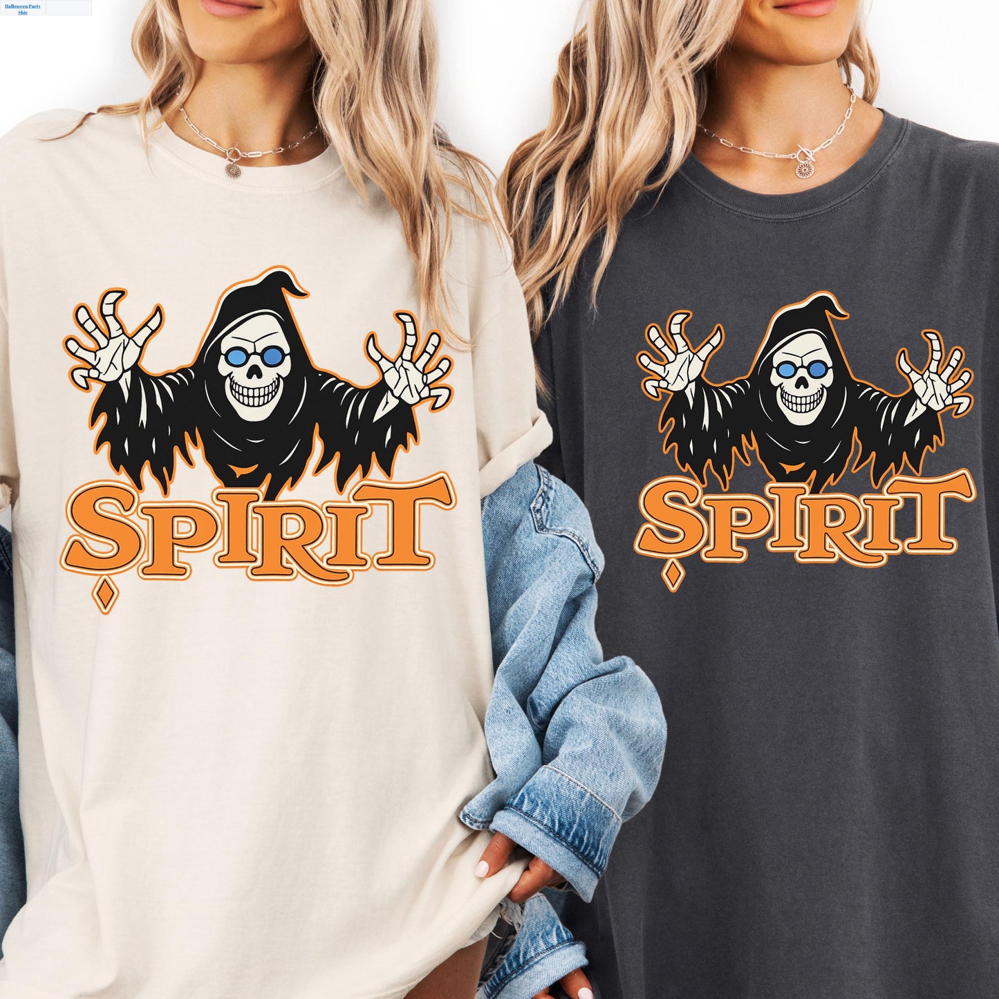 Grim Reaper Shirt – Halloween Graphic Tee | Vintage Pumpkin Orange Cotton Comfort