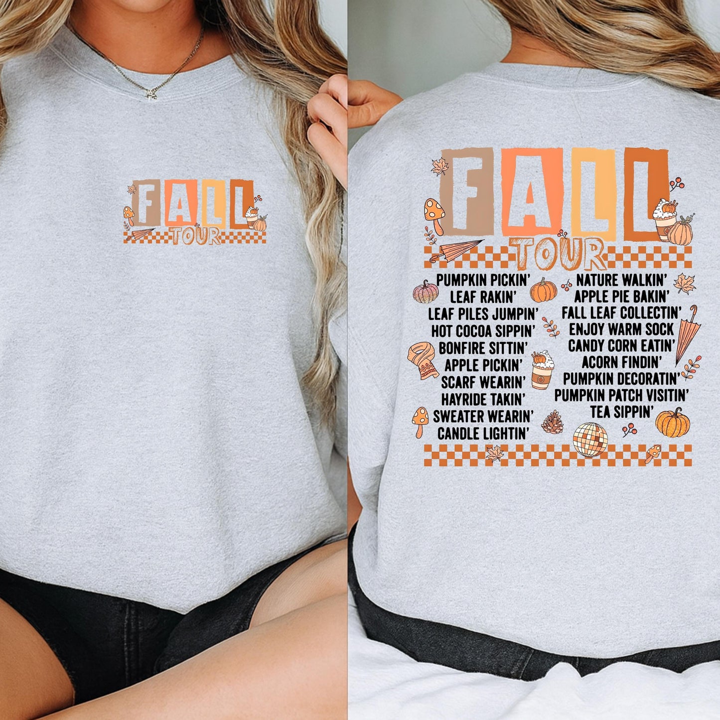 Fall Tour Sweatshirt - Retro Crewneck Pumpkin Spice Sweater | Cozy Autumn Wear