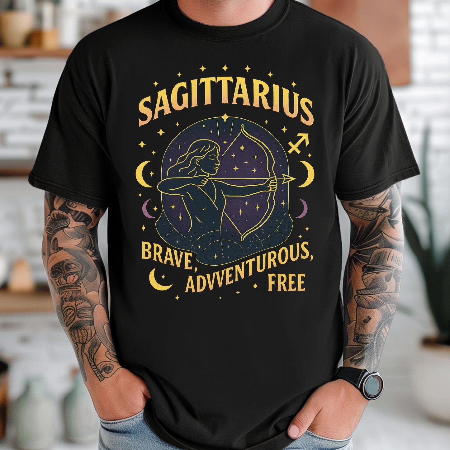 Sagittarius Zodiac T-Shirt – Mystic Zodiac Apparel | Brave Adventurous Shirt
