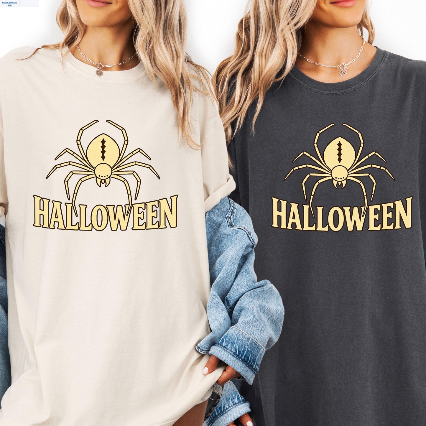 Spooky Spider T-Shirt – Gothic Halloween Tee | Retro Graphic Shirt, Soft Cotton