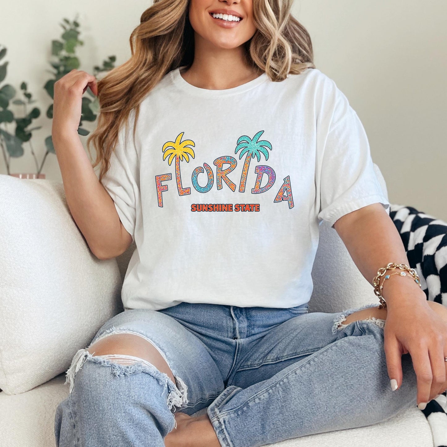 Florida Palm Tree T-Shirt: Retro Sunshine State Graphic Tee