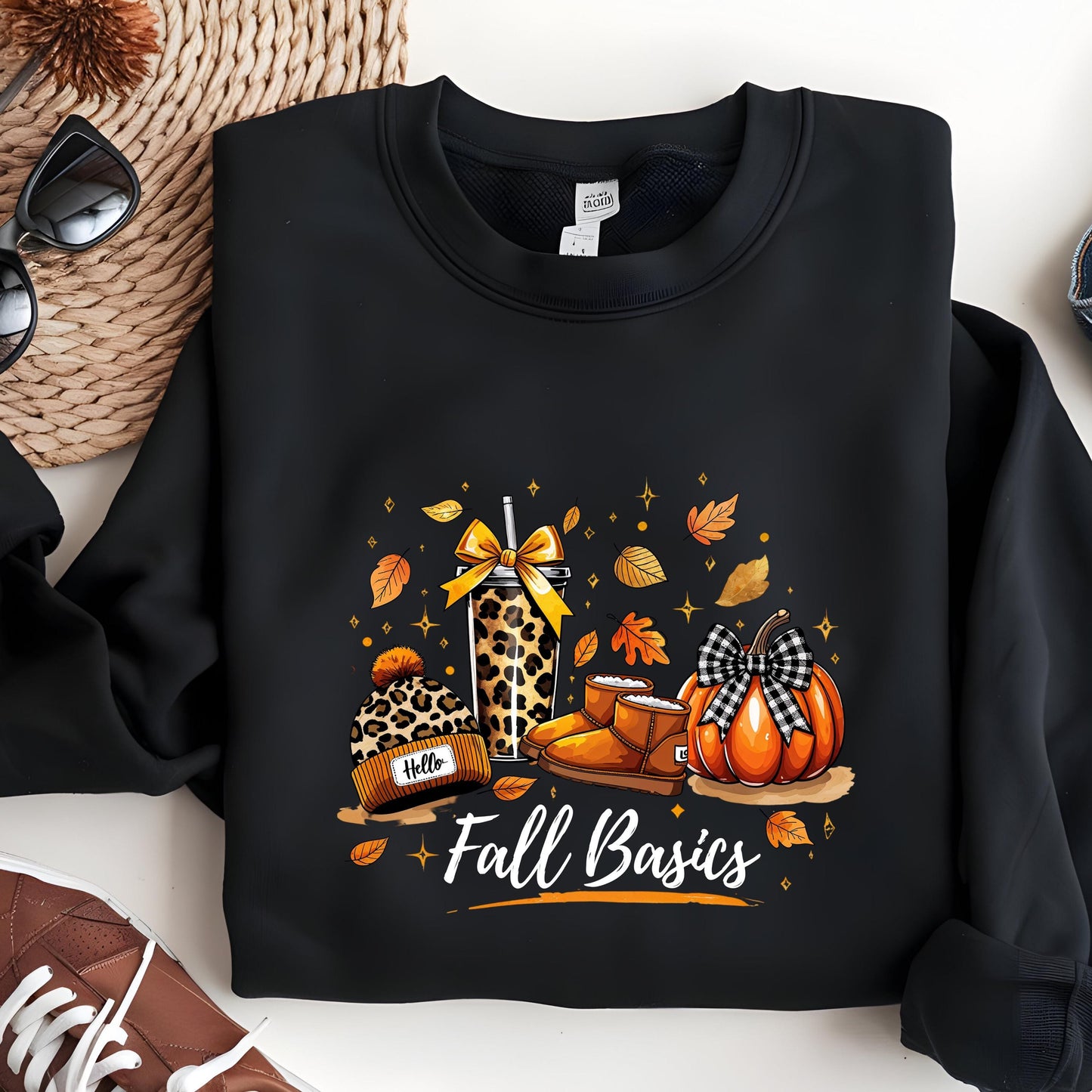 Leopard Pumpkin Sweatshirt - Cozy Fall Crewneck With Soft Fleece Comfort