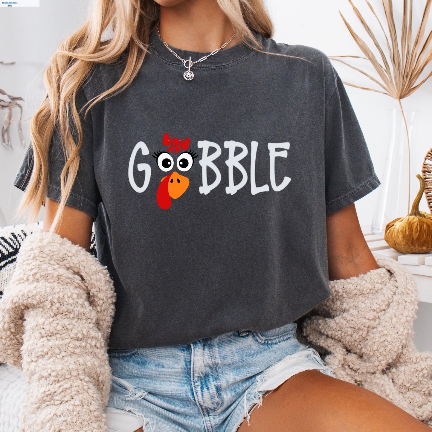 Thanksgiving Shirt - Cozy Graphic Tee With Turkey Face | Family Matching Outfit