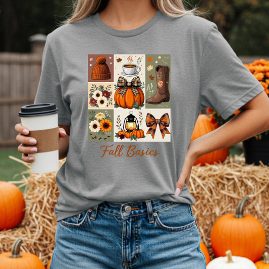 Fall Vibes T-Shirt – Cozy Autumn Pumpkin Tee | Comfort Colors Cotton Shirt
