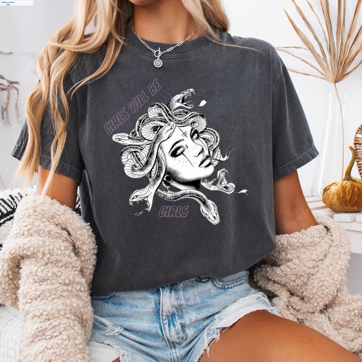 Medusa Graphic Tee – Feminist Mythology Shirt | Comfort Colors Cotton Unisex