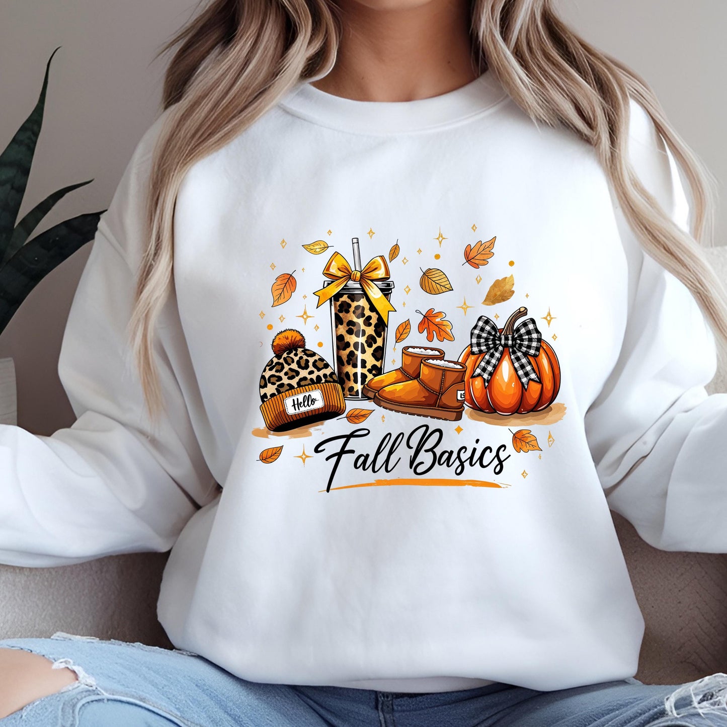 Leopard Pumpkin Sweatshirt - Cozy Fall Crewneck With Soft Fleece Comfort