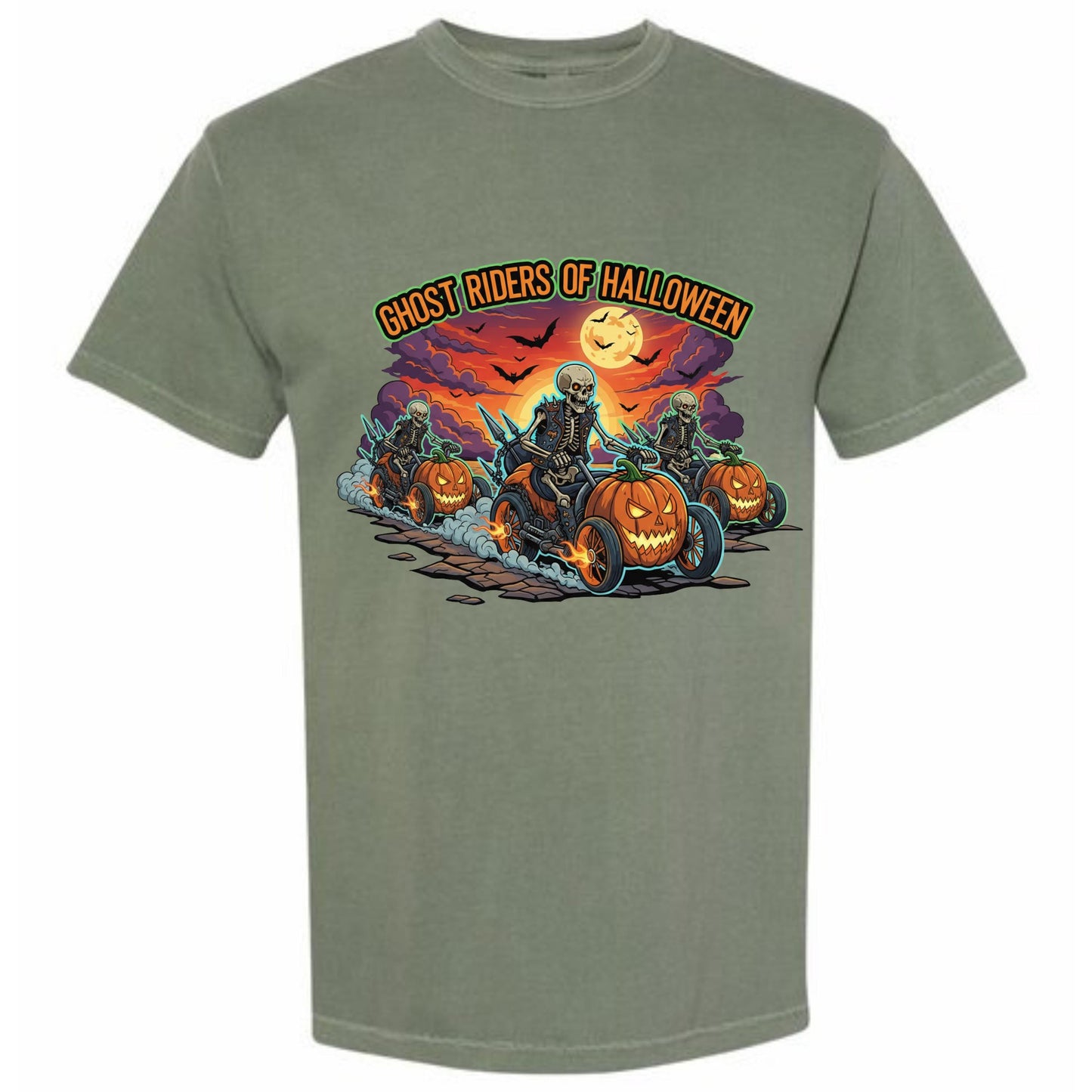 Halloween Sweatshirt – Spooky Biker Sweater With Skeleton Rider Design