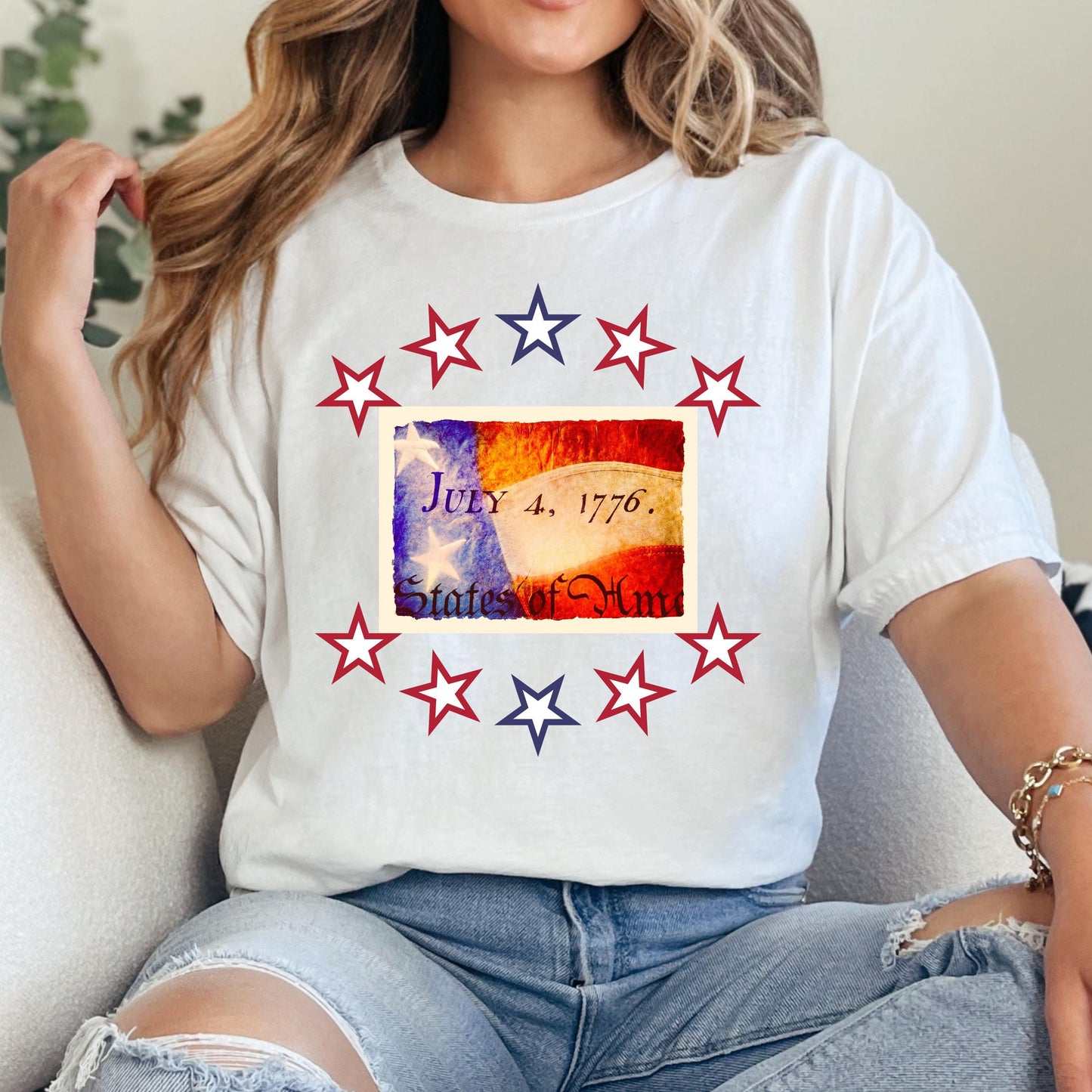 Independence Day Shirt – Vintage July 4th American Flag Tee | Patriotic Cotton