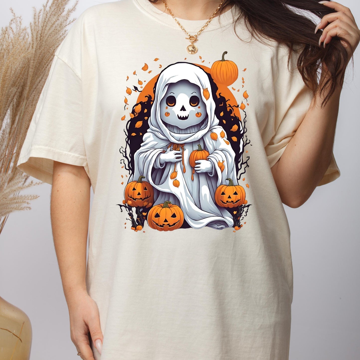 Halloween Ghost Shirt - Cute Pumpkin Patch Shirt | Unisex Soft Cotton Tee