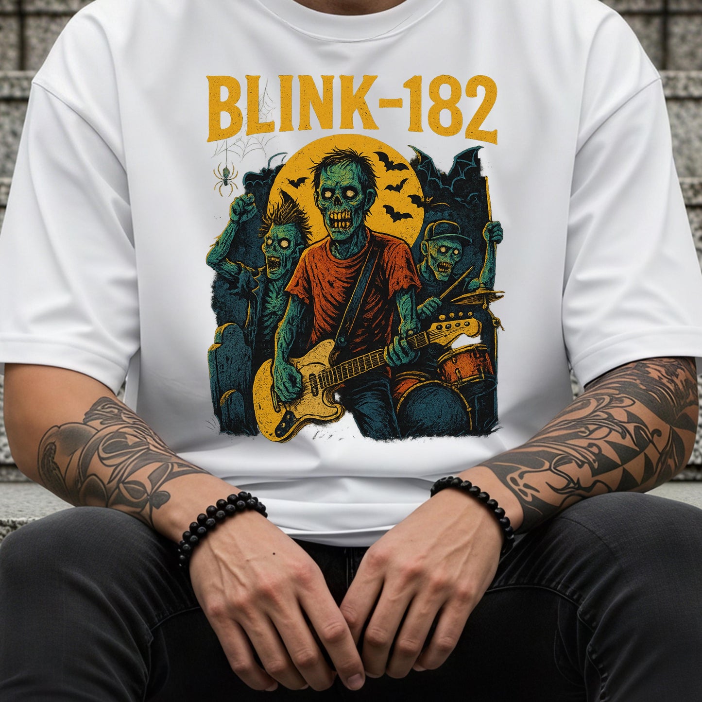 Blink-182 Tour Shirt - Vintage Punk Rock Tee With Undead Band Graphic