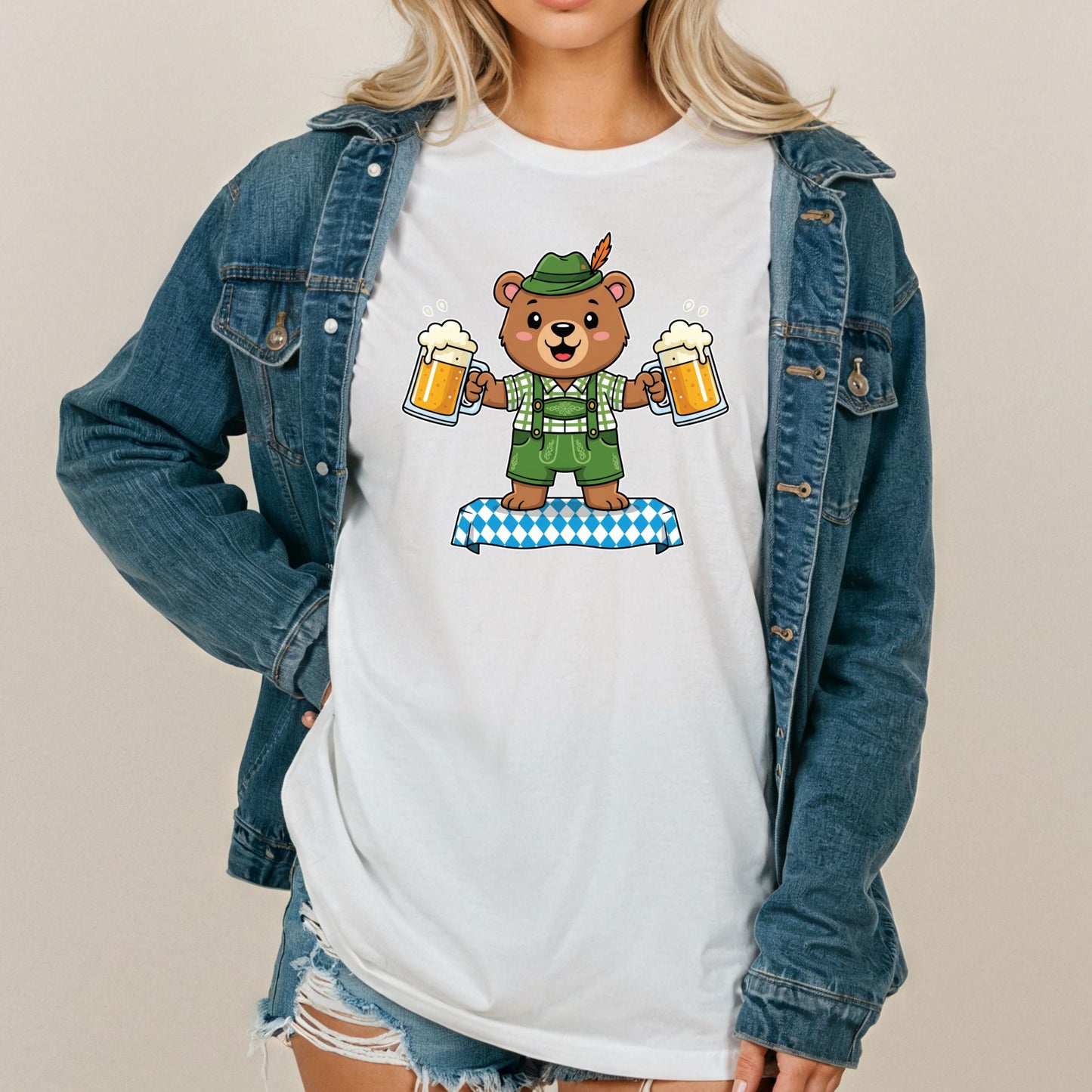 Oktoberfest T-Shirt - Cute Oktoberfest Bear Tee | Soft Cotton Bavarian Festival Shirt