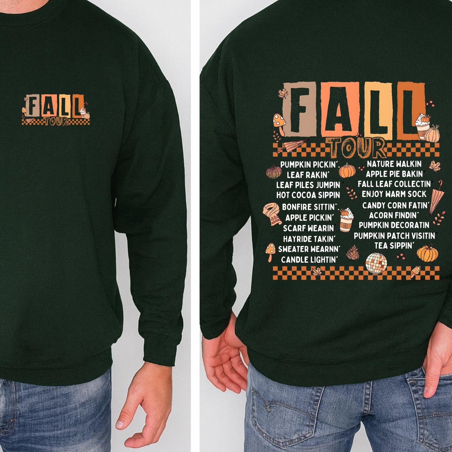 Fall Tour Sweatshirt - Retro Crewneck Pumpkin Spice Sweater | Cozy Autumn Wear