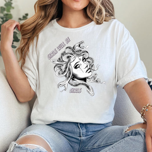 Medusa Graphic Tee – Feminist Mythology Shirt | Comfort Colors Cotton Unisex